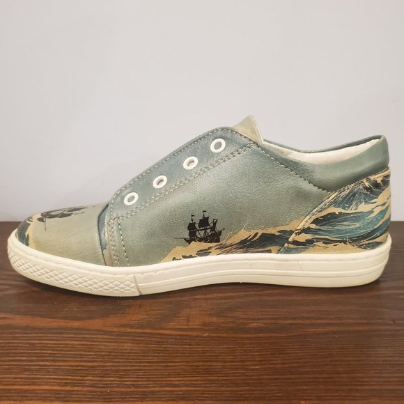 Dogo Lost at Sea Vegan Leather Kids Sneakers Shoes Size 33 (US 2) Made in Turkey - Picture 6 of 11